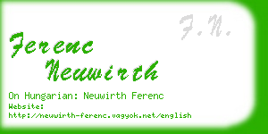 ferenc neuwirth business card